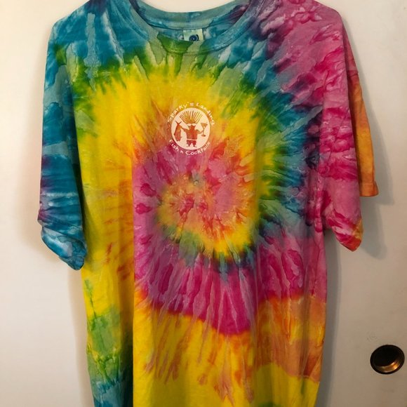 COLORTONE • Sparky's Landing Marathon Florida Keys Tie Dye Tee Short Sleeve L - Picture 10 of 10